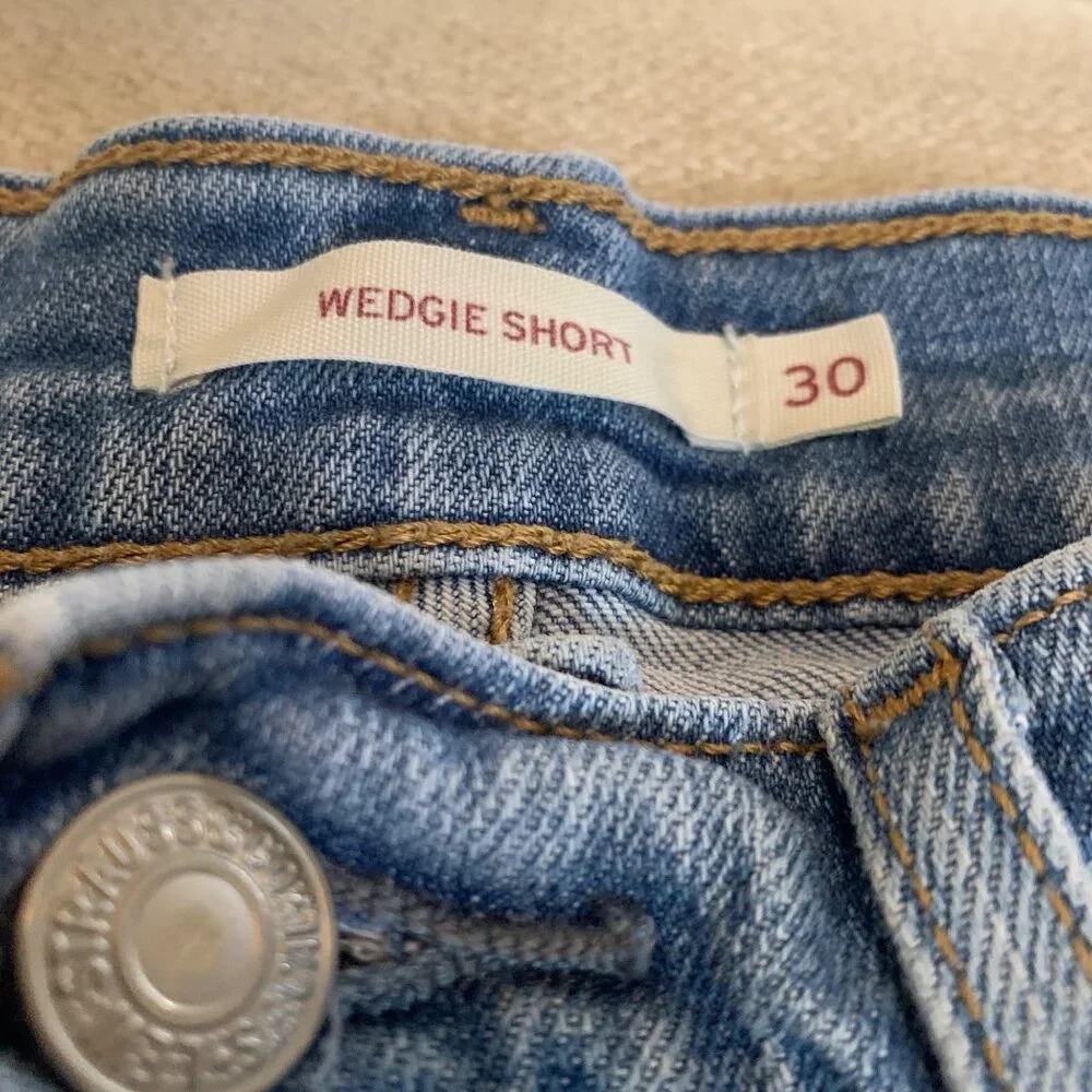 90s Levis Wedgie Shorts Women's Sz 30 Button Fly Soft‎ Grunge Retro Indie Slease - Picture 11 of 11